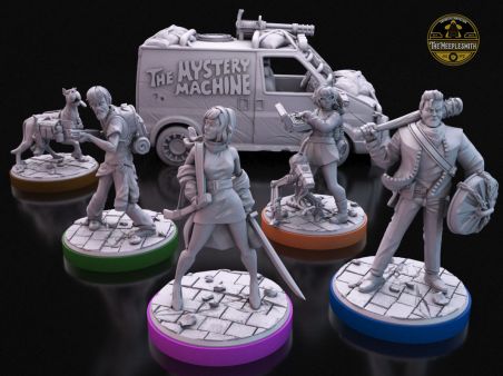 Mystery Solvers Miniature Set – Inspired by Scooby-Doo and the Gang