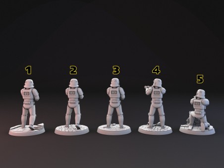 Stormtroopers miniatures for Tabletop, boardgames, dioramas, paint and display...