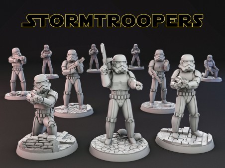 Stormtroopers miniatures for Tabletop, boardgames, dioramas, paint and display...