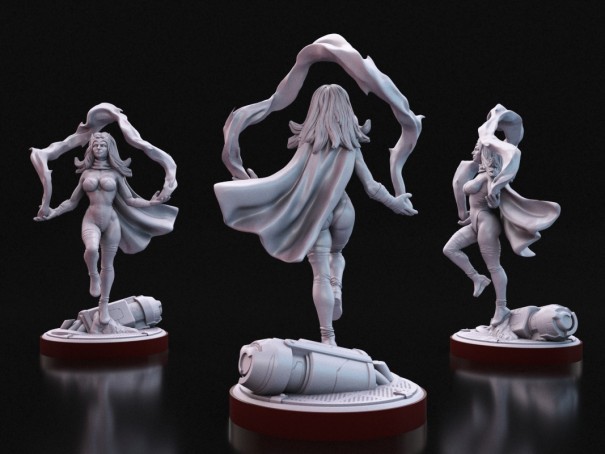 Chaos Sorceress  -  Miniature Inspired by Wanda