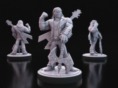 Guerrero Metálico - Miniatura Inspirada en Eddie Riggs de Brütal Legend