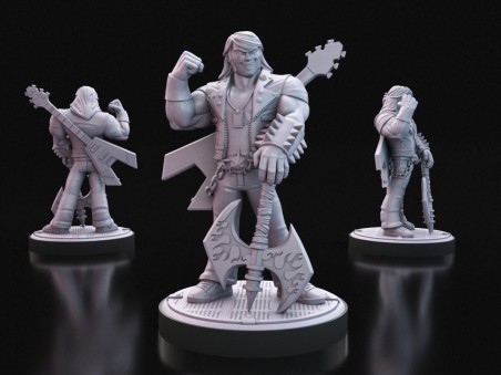 Guerrero Metálico - Miniatura Inspirada en Eddie Riggs de Brütal Legend