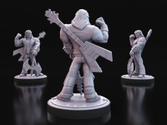 Guerrero Metálico - Miniatura Inspirada en Eddie Riggs de Brütal Legend 2