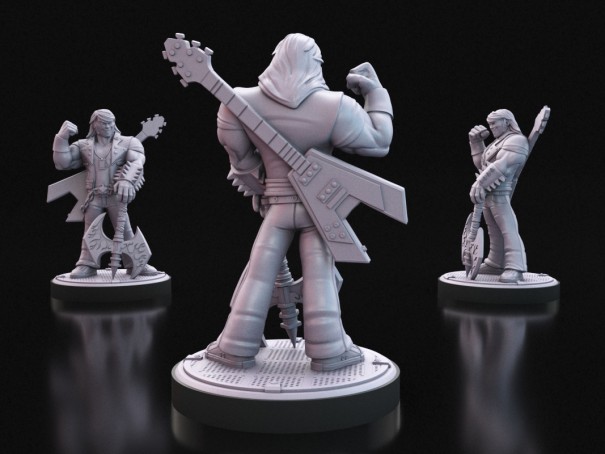 Guerrero Metálico - Miniatura Inspirada en Eddie Riggs de Brütal Legend