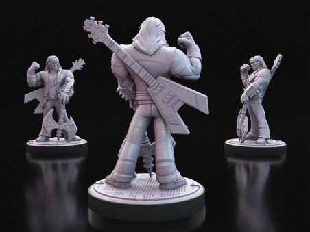 Guerrero Metálico - Miniatura Inspirada en Eddie Riggs de Brütal Legend