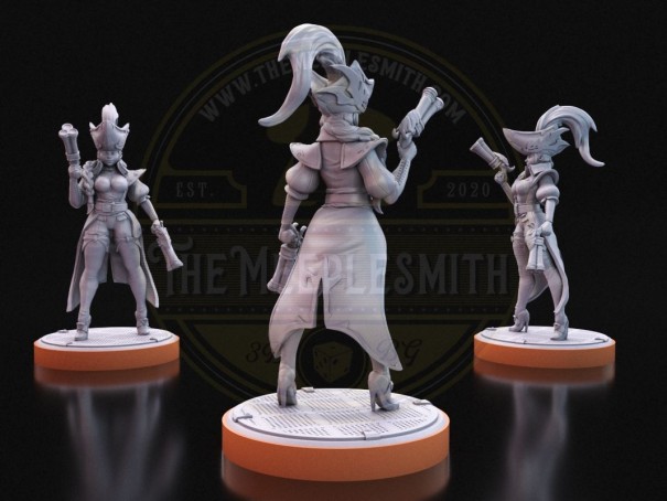 Capitán Cazarrecompensas - Miniatura Inspirada en Miss Fortune de League of Legends