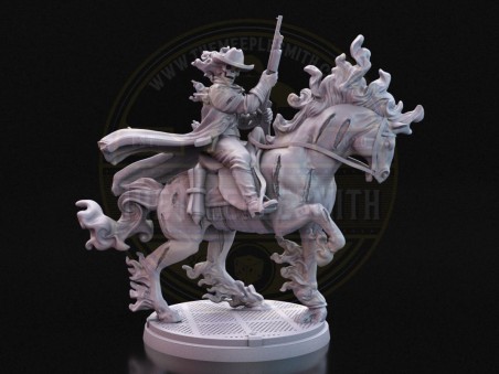 Hellfire Rider  -  Miniature Inspired by Ghost Rider (Western)