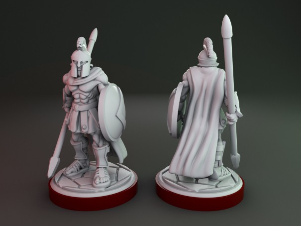 Soldados espartanos con lanzas (Pack de 6 miniaturas)