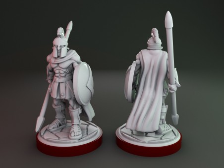 Spartans soldiers with spears (Pack of 6 minis)