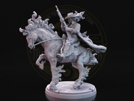 Hellfire Rider  -  Miniature Inspired by Ghost Rider (Western)
