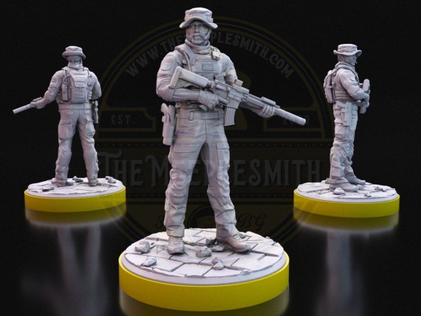 Conjunto de Soldados Inspirado en la Guerra Moderna (Ghost, Price, Alex, Farah, Gaz)
