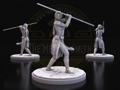 Guerrera de la Antigua República – Miniatura inspirada en Bastila Shan
