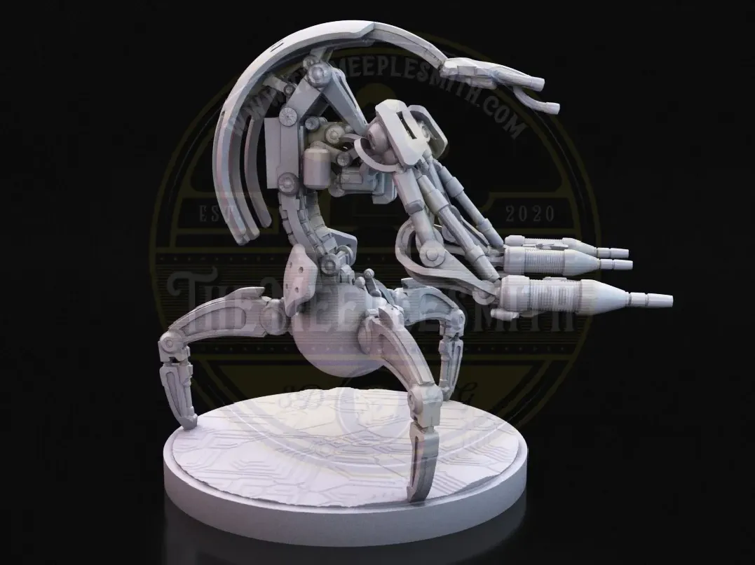 Droideka V2 – Miniatura inspirada en droides destructores avanzados