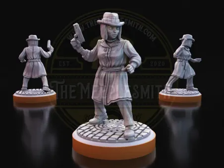 7 Investigator Miniatures Compatible with Horrified