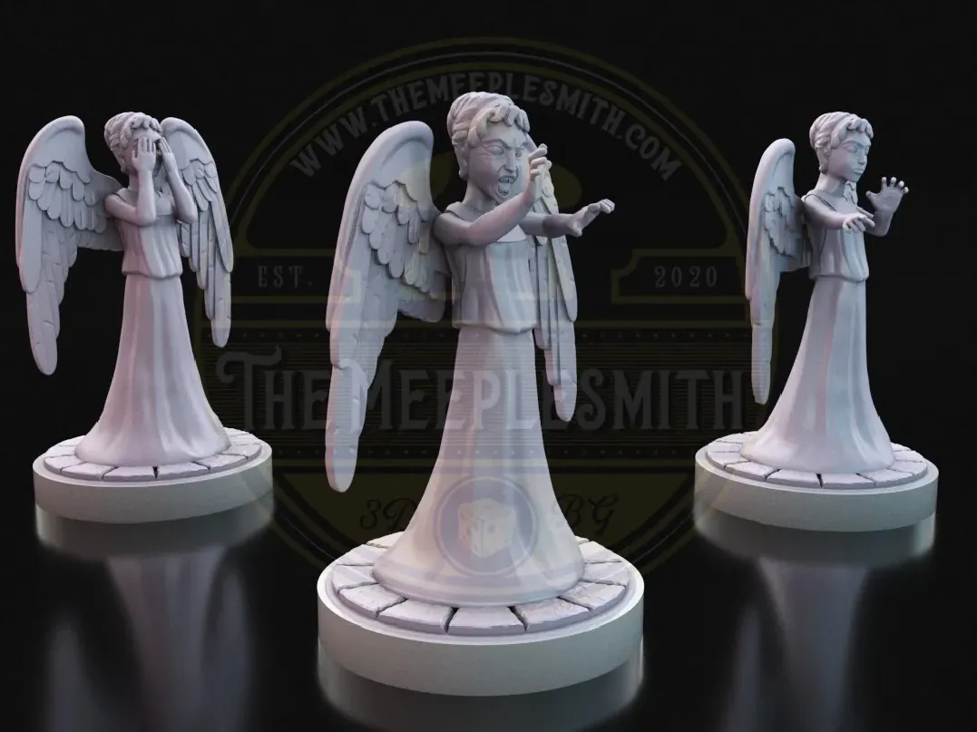 Ángeles de Piedra – Pack de 3 miniaturas inspirado en Doctor Who