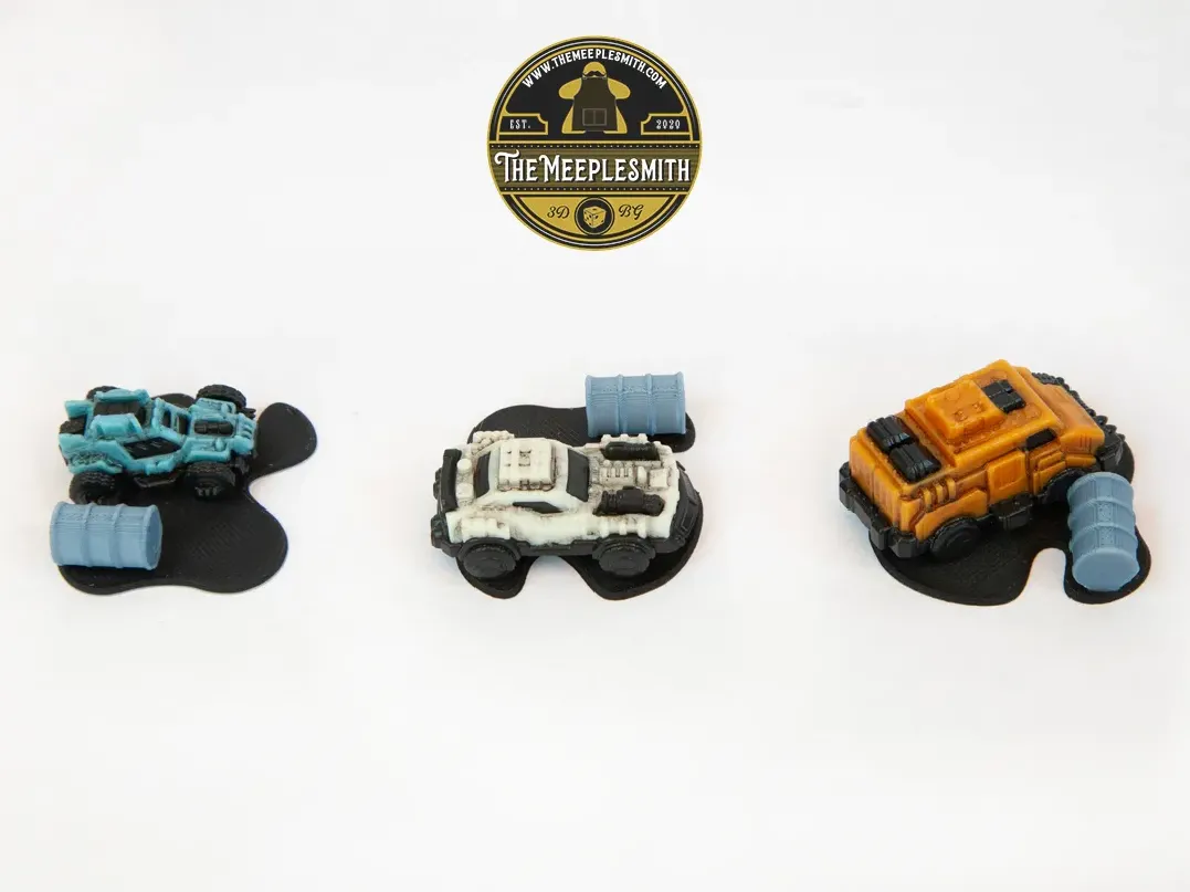 Oil Spill Pack with Tipped Barrels (8 pieces) – Compatible with Thunder Road: Vendetta