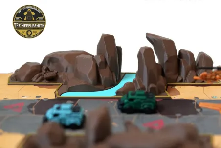 Terrain Obstacle Pack + Crashed Train Set – Compatible with Thunder Road: Vendetta