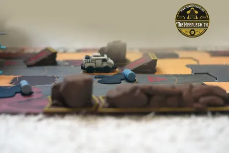 Pack de obstáculos + vía de tren estrellada – Compatible con Thunder Road: Vendetta