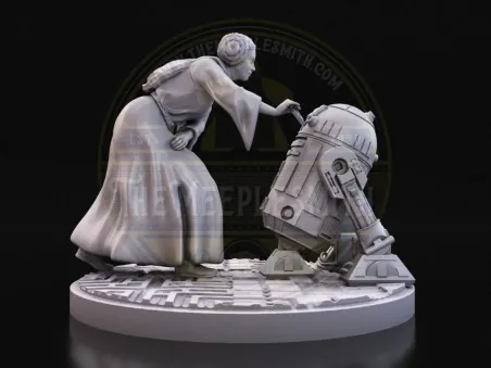 Hope Transmission – Miniatura inspirada en Leia y R2-D2