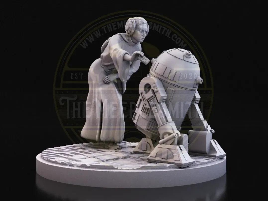 Hope Transmission – Miniatura inspirada en Leia y R2-D2