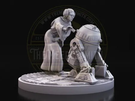 Hope Transmission – Miniatura inspirada en Leia y R2-D2