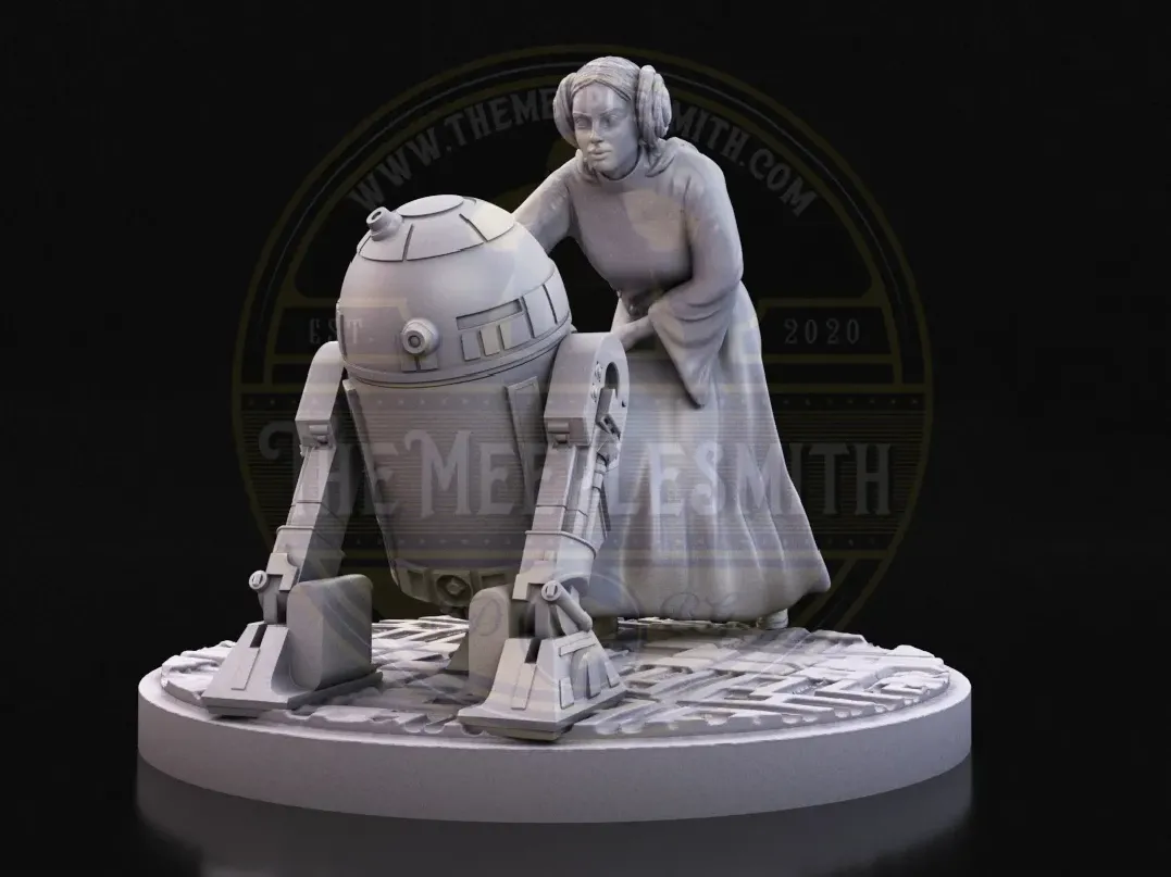 Hope Transmission – Miniature inspired by Leia and R2-D2